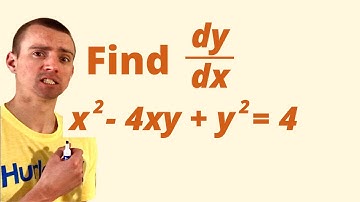 Find dy/dx by implicit differentiation | x^2 - 4xy + y^2 = 4