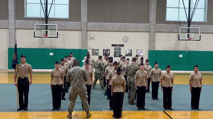 Stony Point HS Navy JROTC Round Rock, TX. At Southwest HS Drill Meet 2024. Uniform Inspection. 