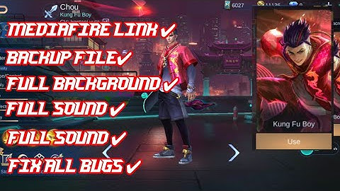 Chou S.T.U.N SKIN SCRIPT FULL BACKGROUND ANG FULL VOICE MLBB