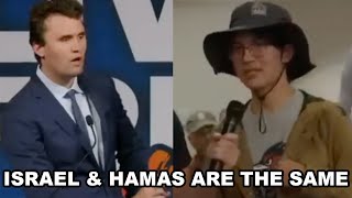 Charlie Kirk DISMANTLES College Student Who Says Hamas &amp; Israel Are The Same 👀