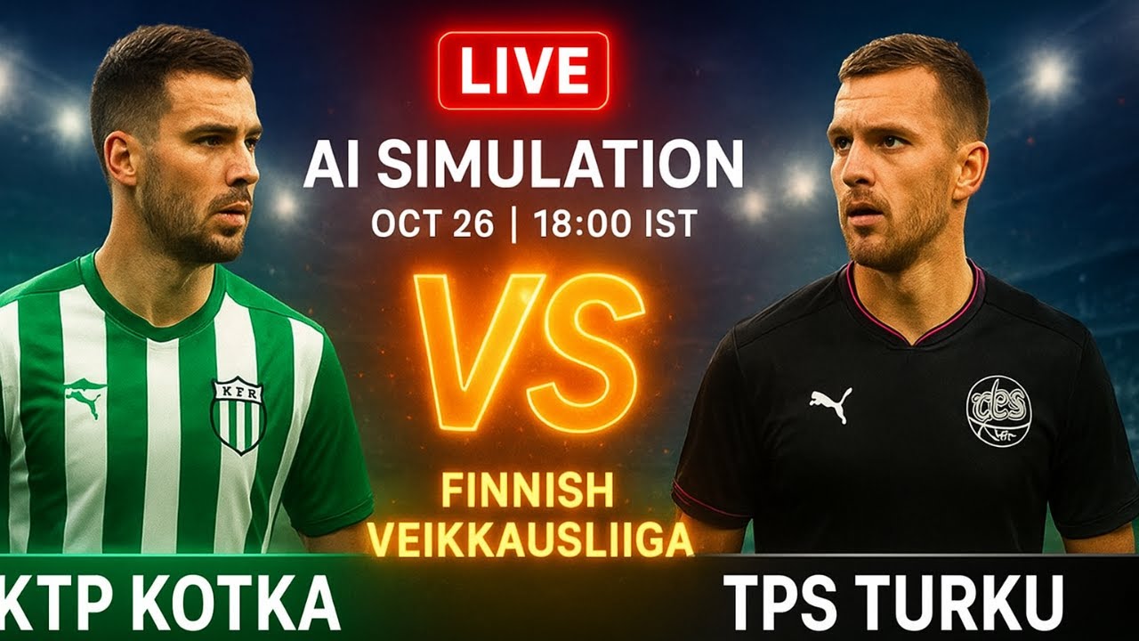 KTP Kotka VS TPS Turku 🔥 AI Simulation Match | Finnish Veikkausliiga | FútbolStream360