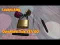 Lockpicking ouverture Yale YE1/60 1er janvier 2020