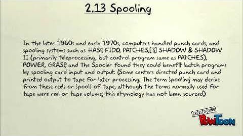 Batch processing systems, Utilities, Spooling...