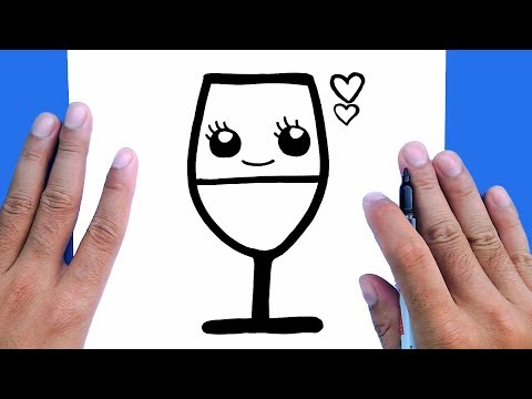 How to draw a Cute Drink Glass of Water, Draw cute things