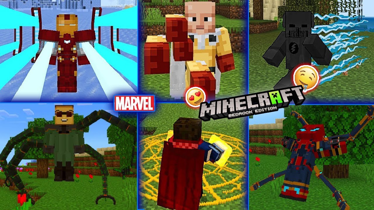 Marvel In Minecraft Install marvel fisk superhero mod for minecraft pe🔥|New Superhero addon ...