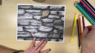 Graffiti Wall - Shading the Brick (Drawing version)