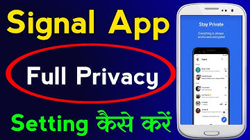 Signal App Par Privacy Kaise Lagaye | Signal App Privacy Setting | Signal App New Features