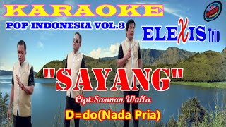 KARAOKE SAYANG ||ELEXIS TRIO POP INDONESIA VOL 3 ||D=DO NADA PRIA