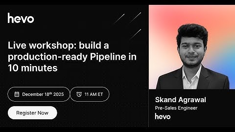 Hevo demo days: Live workshop- build a production-ready Pipeline in 10 minutes.