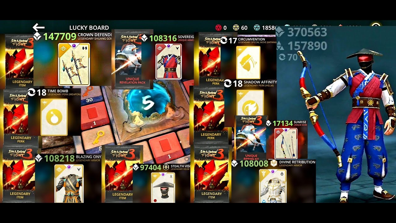 クイーン Shadow Fight 3: Lucky Board Feast & Proper Use Of Big Knife to