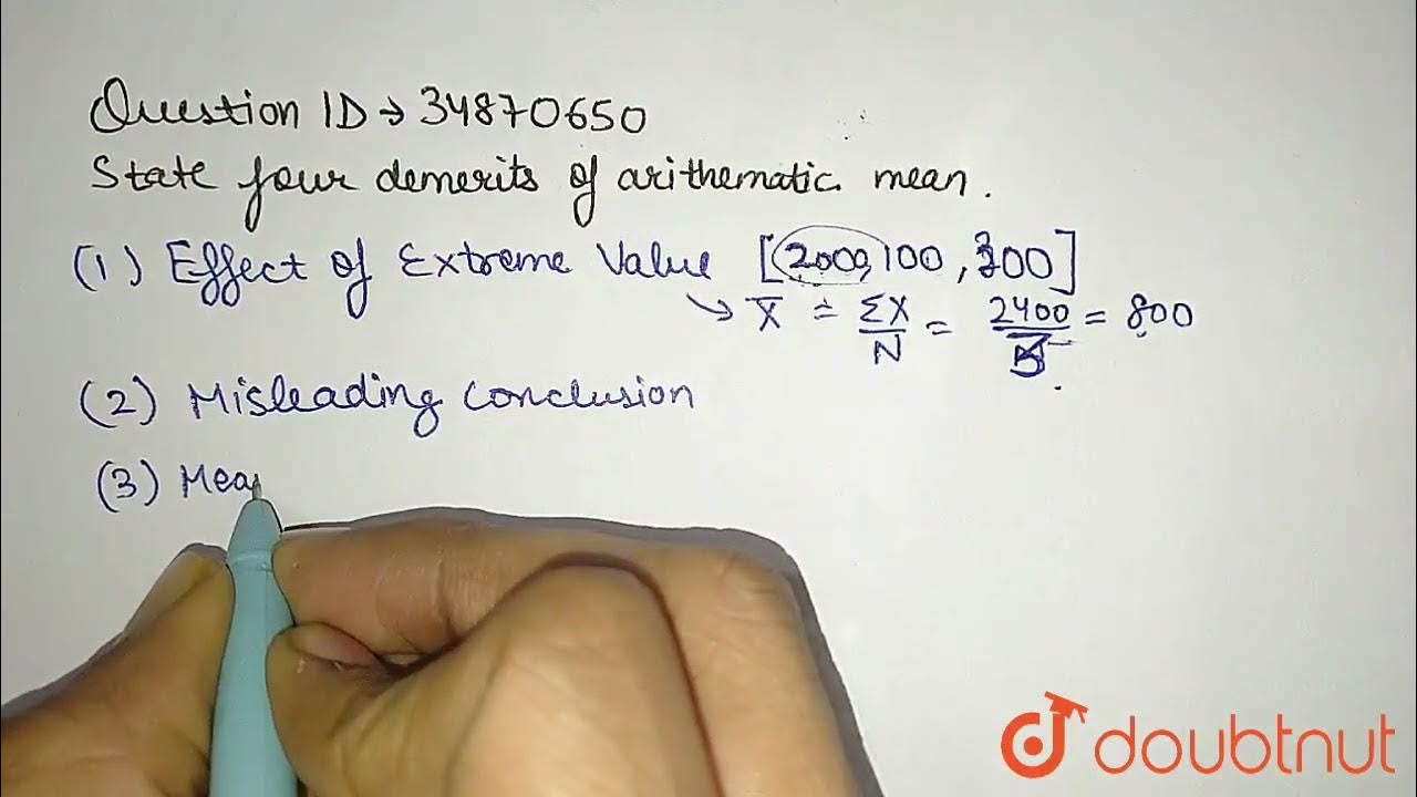 State Four Demerits Of Arithmetic Mean CLASS 11 MEASURES OF state-four-demerits-of-arithmetic-mean-class-11-measures-of