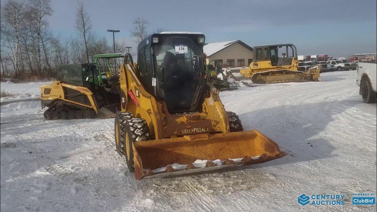 Lot 0174 2011 CAT Skid Steer Loader, Model 256C Fort Sask Auction