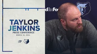 Coach Taylor Jenkins Press Conference | Grizzlies vs. Thunder