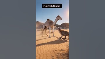 Camel vs Hyena — Desert Confrontation #animallife #usa #nature #viral #village #animals