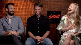 DAREDEVIL Season 3 interviews - Charlie Cox, Woll, D'Onofrio, Bethel, Ali, Whalley, Henson