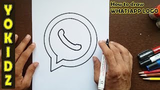 How to draw WHATSAPP LOGO How to draw WHATSAPP LOGO
