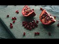 Halves of Pomegranate with Seeds