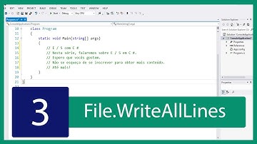 C# Tutorial de IO #3 - File.WriteAllLines