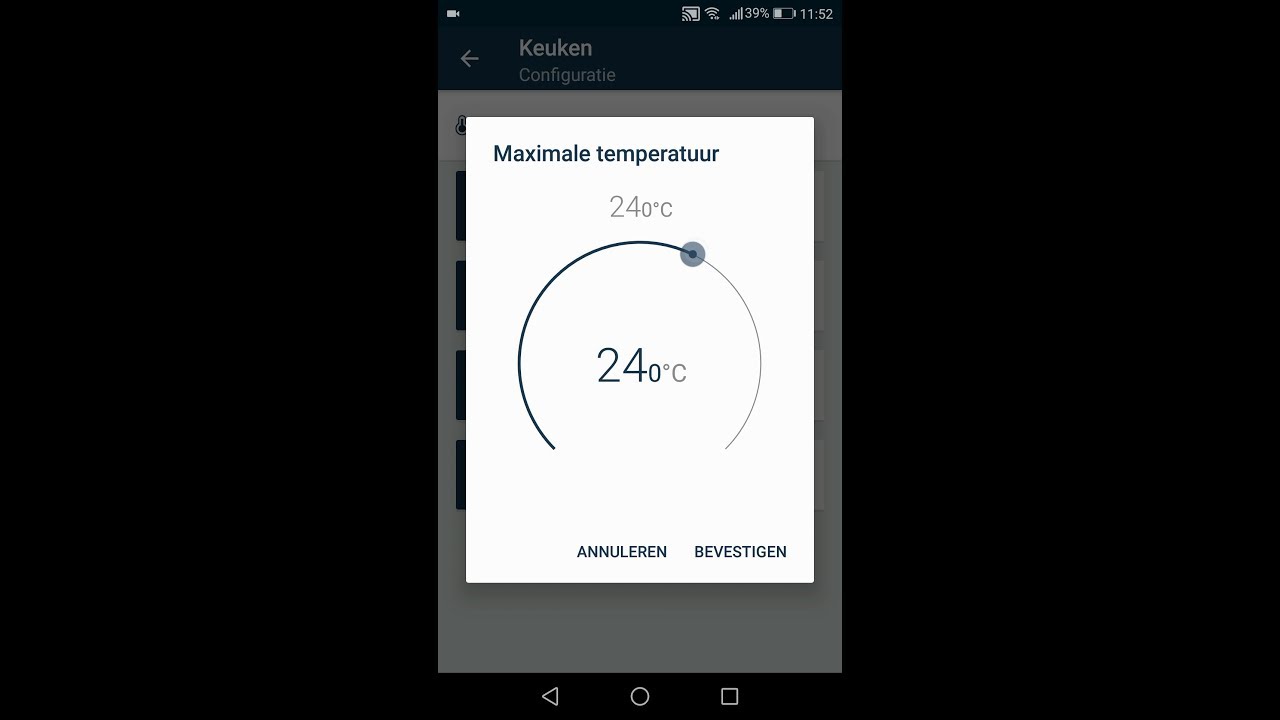 Update Minimale en maximale temperatuur instellen - Thermostaatknop - Homematic IP