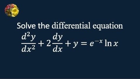 The Wronskian , Variation of Parameters for Differential Equations (MM-10.6-8)