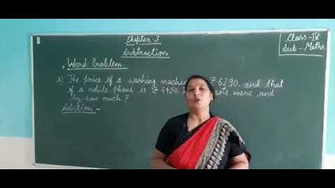 Class =4th  Subject =Maths  Topic-  Word problem on  Subtraction