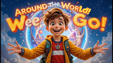 "Around the World We Go! 🌍✨"Adventure Awaits with #bluey#ai