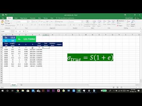 Log-Log scale plots and trend line on Excel - 3rd production Engineering - Plasticity