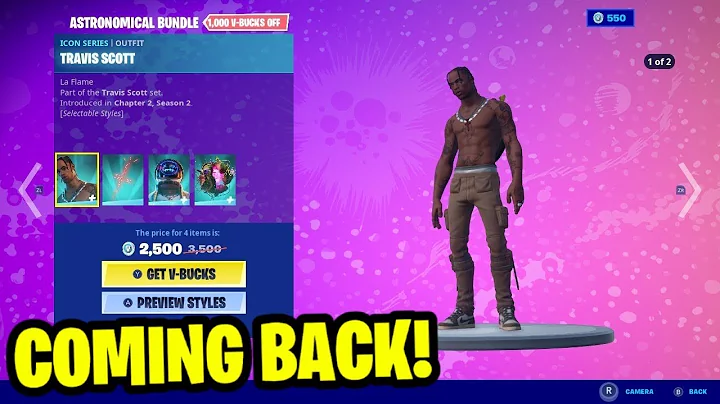 TRAVIS SCOTT SKIN RETURN RELEASE DATE in Fortnite Item Shop! (Travis Scott Skin Returning)