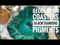 Making Geode Resin Coasters with Black Diamond Pigments