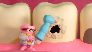 Play Doh Videos  DENTIST  Tooth Trouble  Stop Motion PlayDoh Kids | The PlayDoh Show