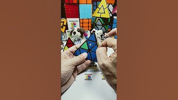 Jugamos con Pyraminx y Masterpyraminx. Aristas segundo nivel.#shorts