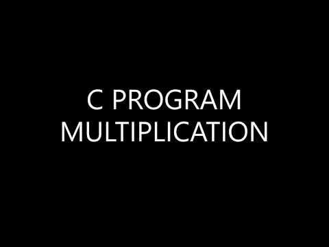C PROGRAM FOR MULTIPLICATION
