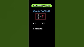#M063 Does 1 divided by 0 exist? #math #education