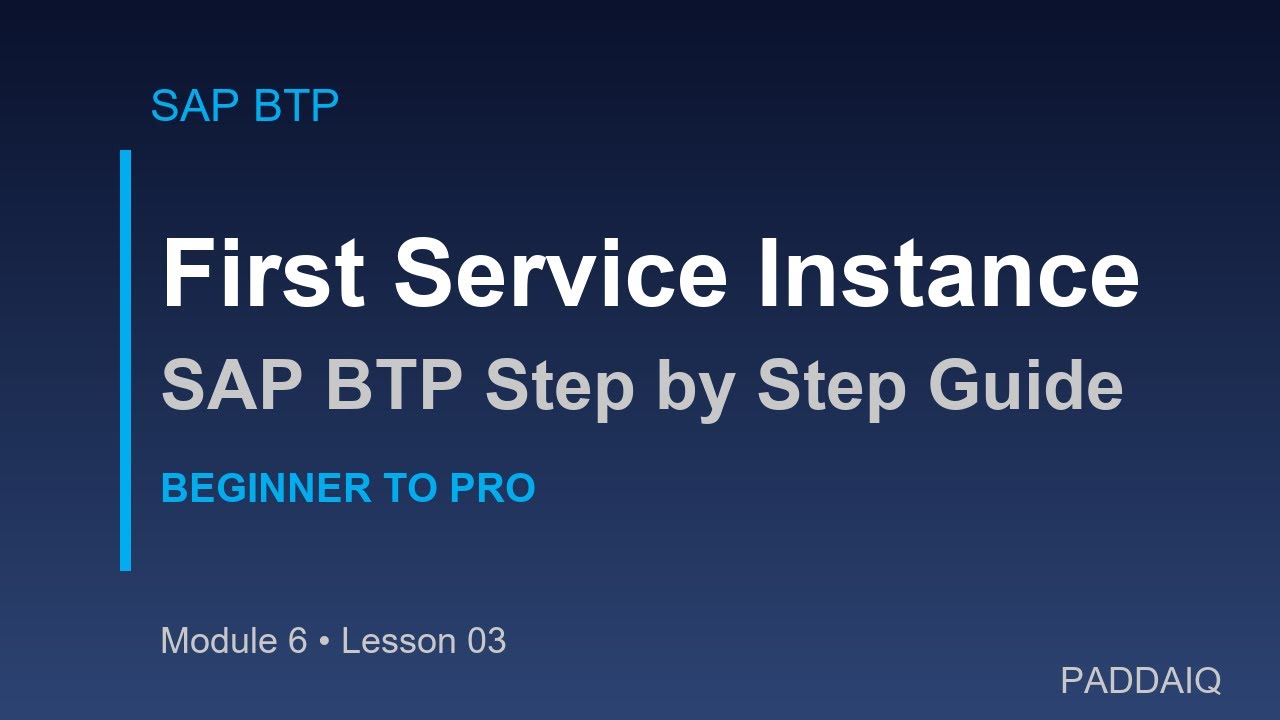 SAP BTP Service Instance Creation Tutorial - Step by Step Guide for ...