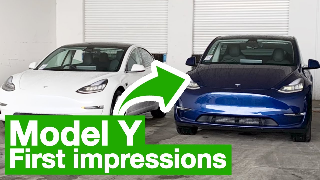 В чём различия между Tesla Model Y и Model 3. Особенности Model Y. Фото.