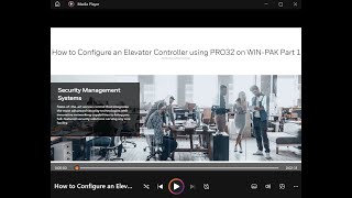 How to Configure an Elevator Controller Using PRO32 on WIN PAK Part 1  Honeywell Support