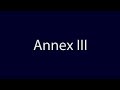Annex III