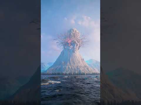 Volcan y Tsunami #volcano #tsunami #shorts #animation #catastrofe #terremoto #earthquake #sea