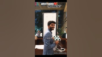 WORLD CHAMPION GUKESH & ARJUN ERIGAISI MOMENTS🤝🏻❤️#chess #gukesh #arjunerigaisi #trending #shorts