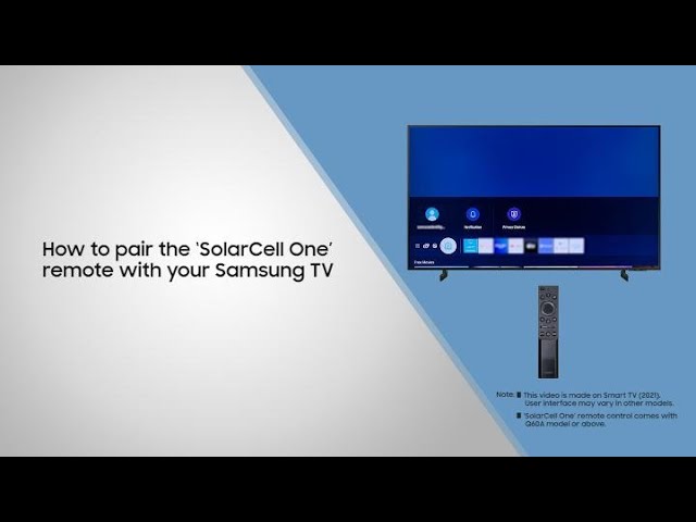 Smart TV, Samsung SolarCell Remote