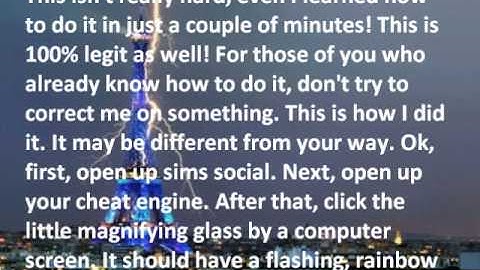 Sims Social Cheat Engine v6.1 LEGIT!!