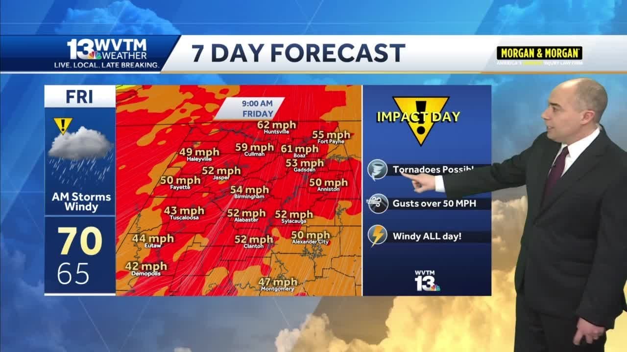 Strong storms overnight, more wind and storms Thursday and Friday - YouTube