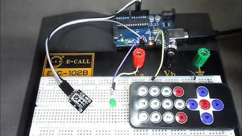 Kit controle remoto IR acionando Led