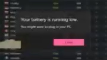 Your battery is running low