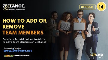 How to Add or Remove Team Members | ZeeLance Pro Tutorial (14)