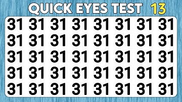 Test your eyes - Number and Letter Genius Edition | Observation Skills Vision 