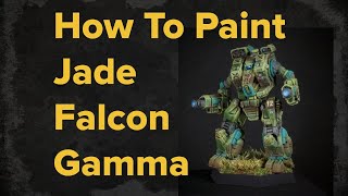 How to Paint Clan Jade Falcon Gamma Galaxy | No Airbrush Camo Battletech Miniatures