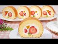 幸せのフルーツロールケーキ作り方How to make Fruit Roll Cake Recipe