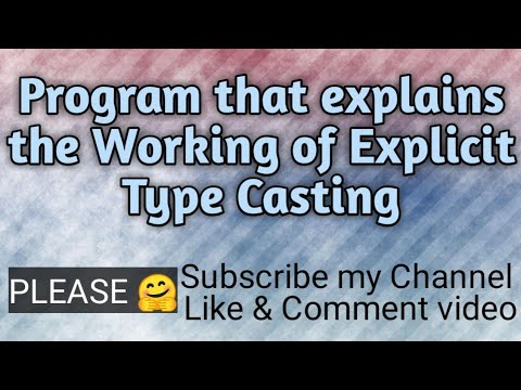 BS(hons) ||| C++ Language ||| Lecture#24 ||| Program that explains functioning of Type Casting