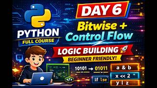 Famous Python Data Science & AI Course Day 6 | Bitwise Operators in Python (AND, OR, XOR, NOT, Shift) Net Worth